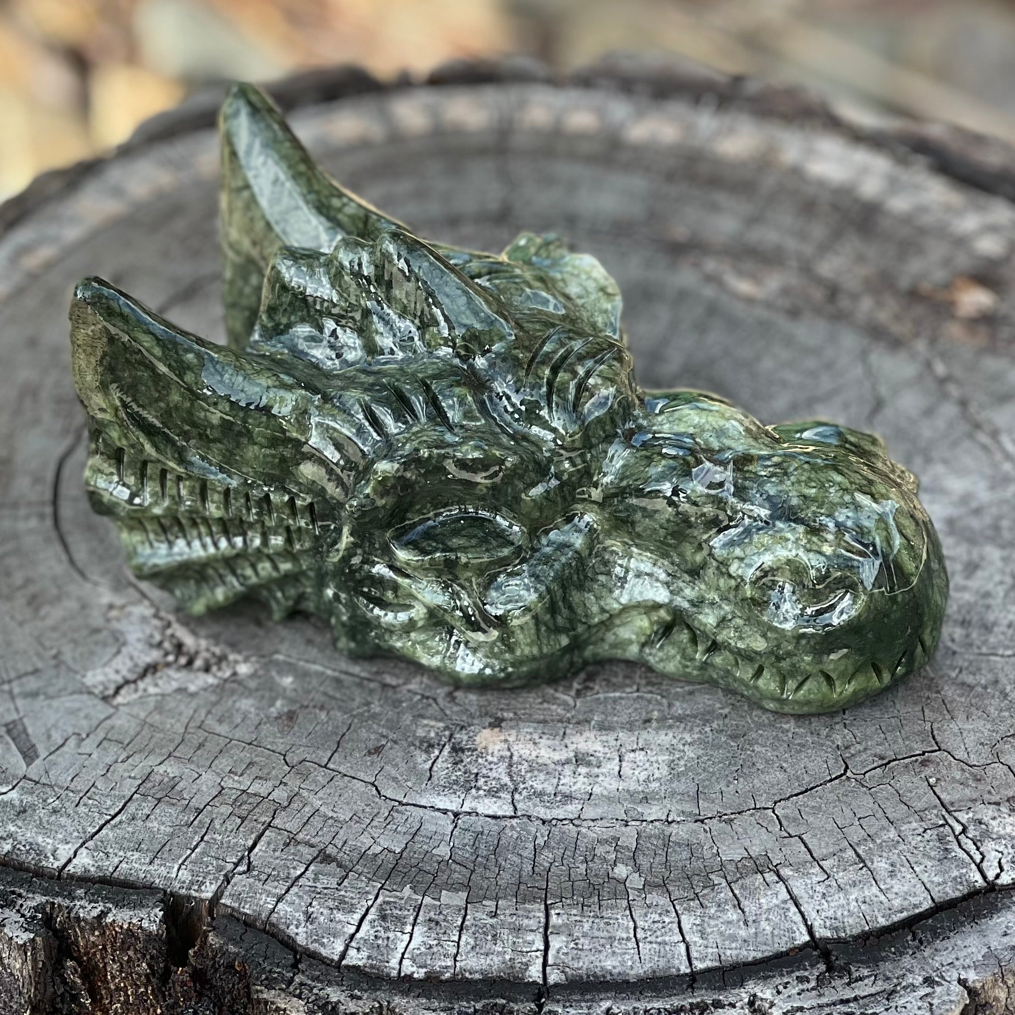 Jade Dragon Head Carving