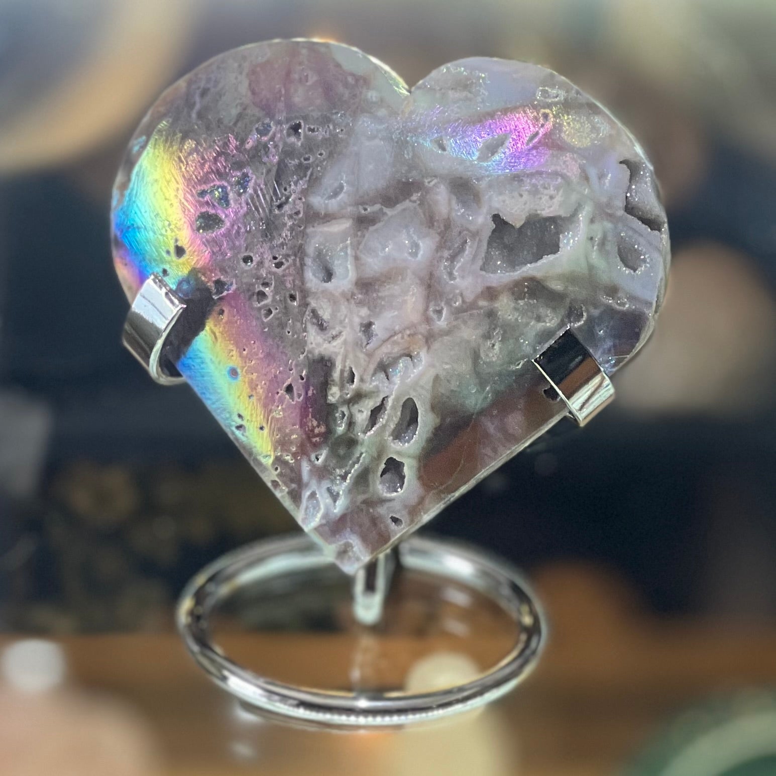 Sphalerite Heart on Stand