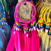 Tree of Life Native Rainbow Dream Catcher ~ Hot Pink