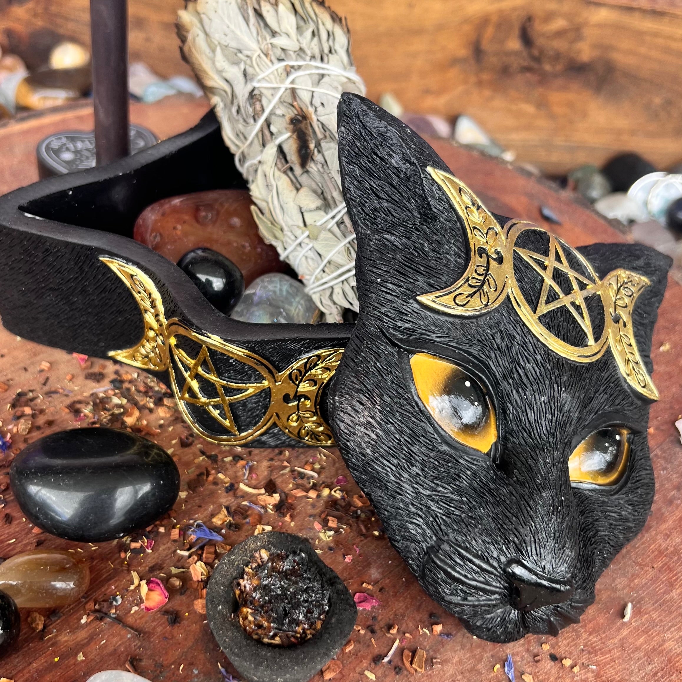 Mystical Cat Trinket Box