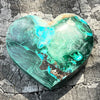 Chrysocolla and Malachite Heart Carving