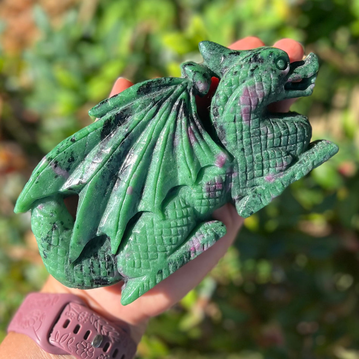 SALE ~ Ruby in Zoisite ~ Dragon Carving