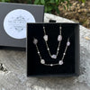 Muse Elegance ~ Rose Quartz and Pearl Set ~ Silver