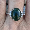 Green Aventurine With White Topaz Sterling Silver Ring - 10