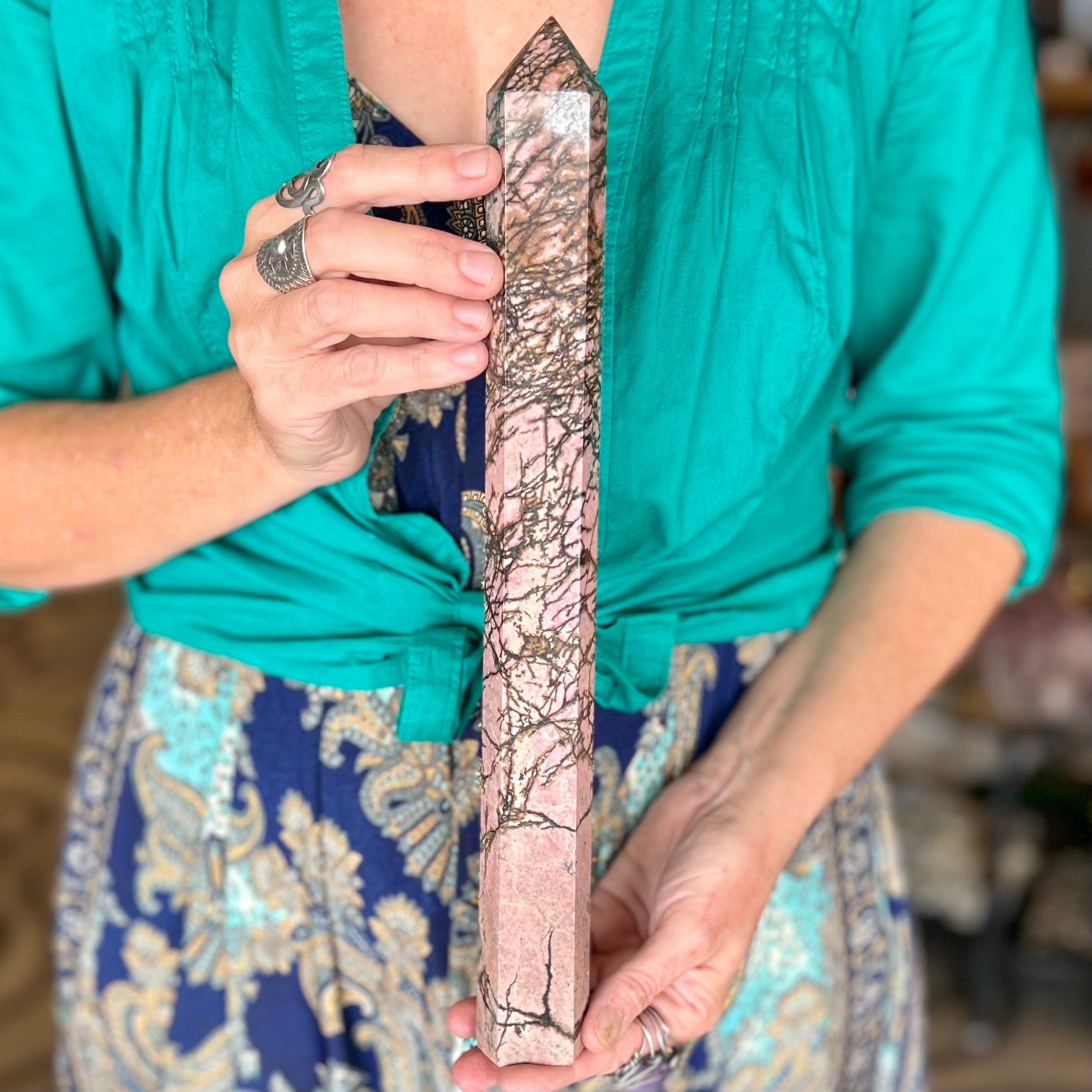 Rhodonite Large Tower