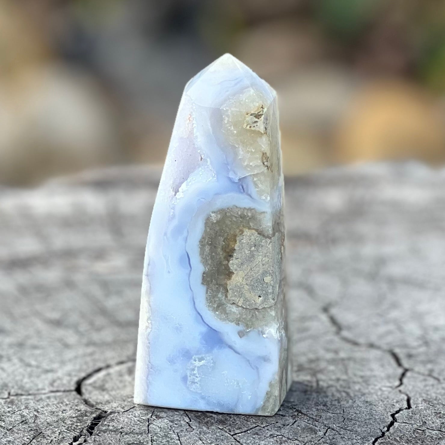 Blue Lace Agate Tower