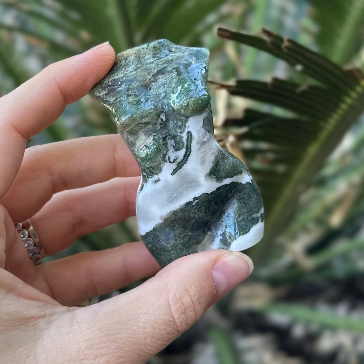 Moss Agate Goddess ~ Mini Lady Body (1)