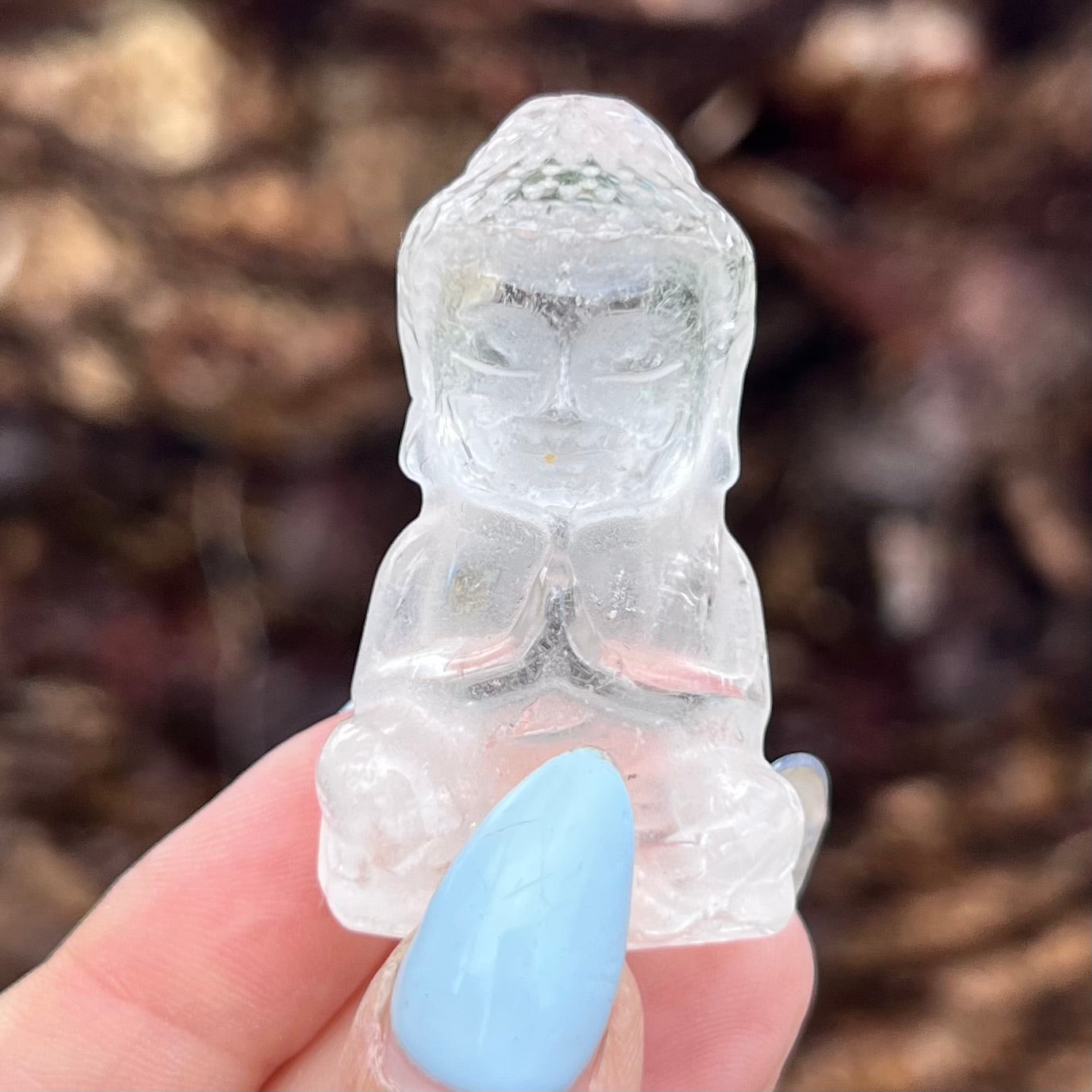 Tiny Buddah ~ Clear Quartz carving