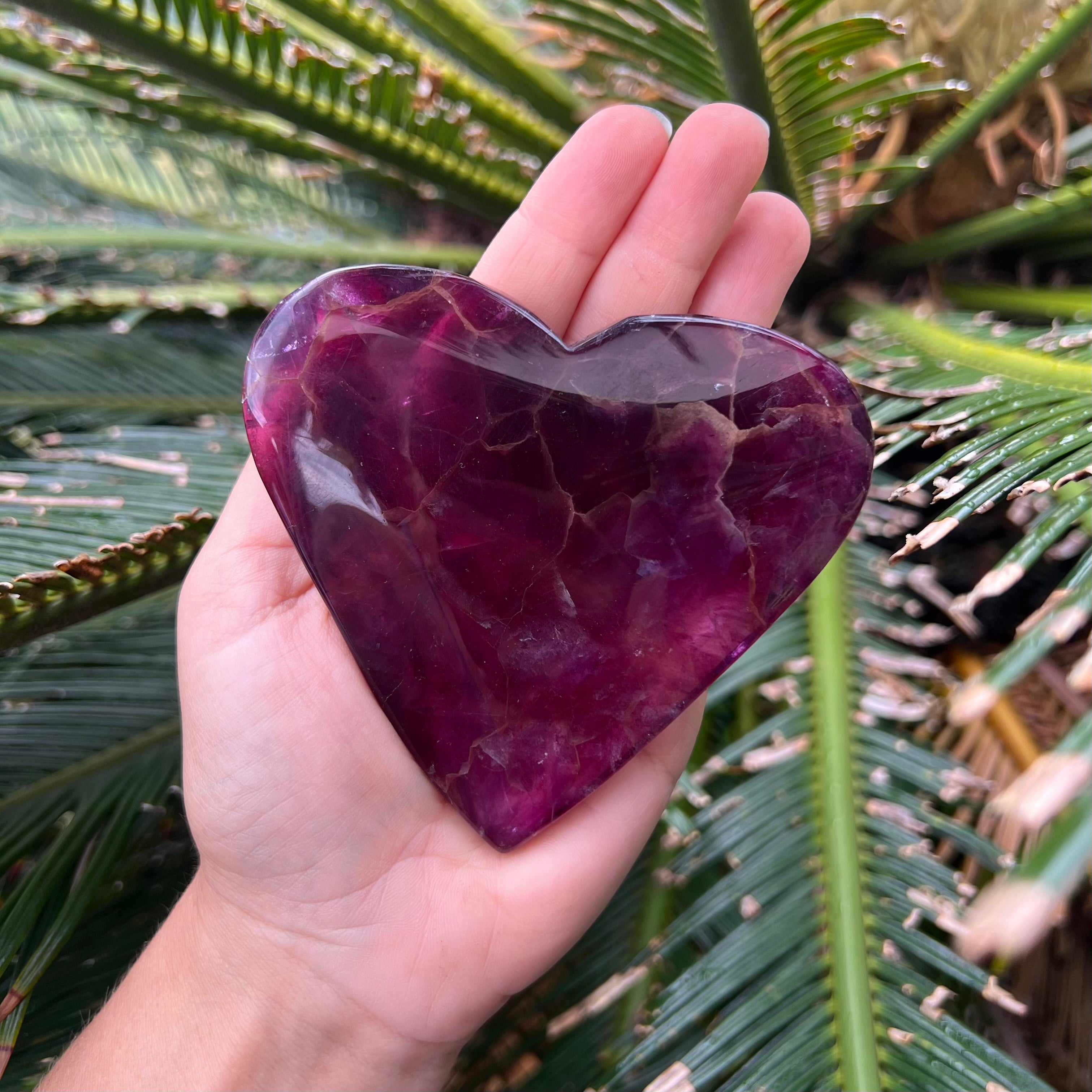 Purple Fluorite Heart