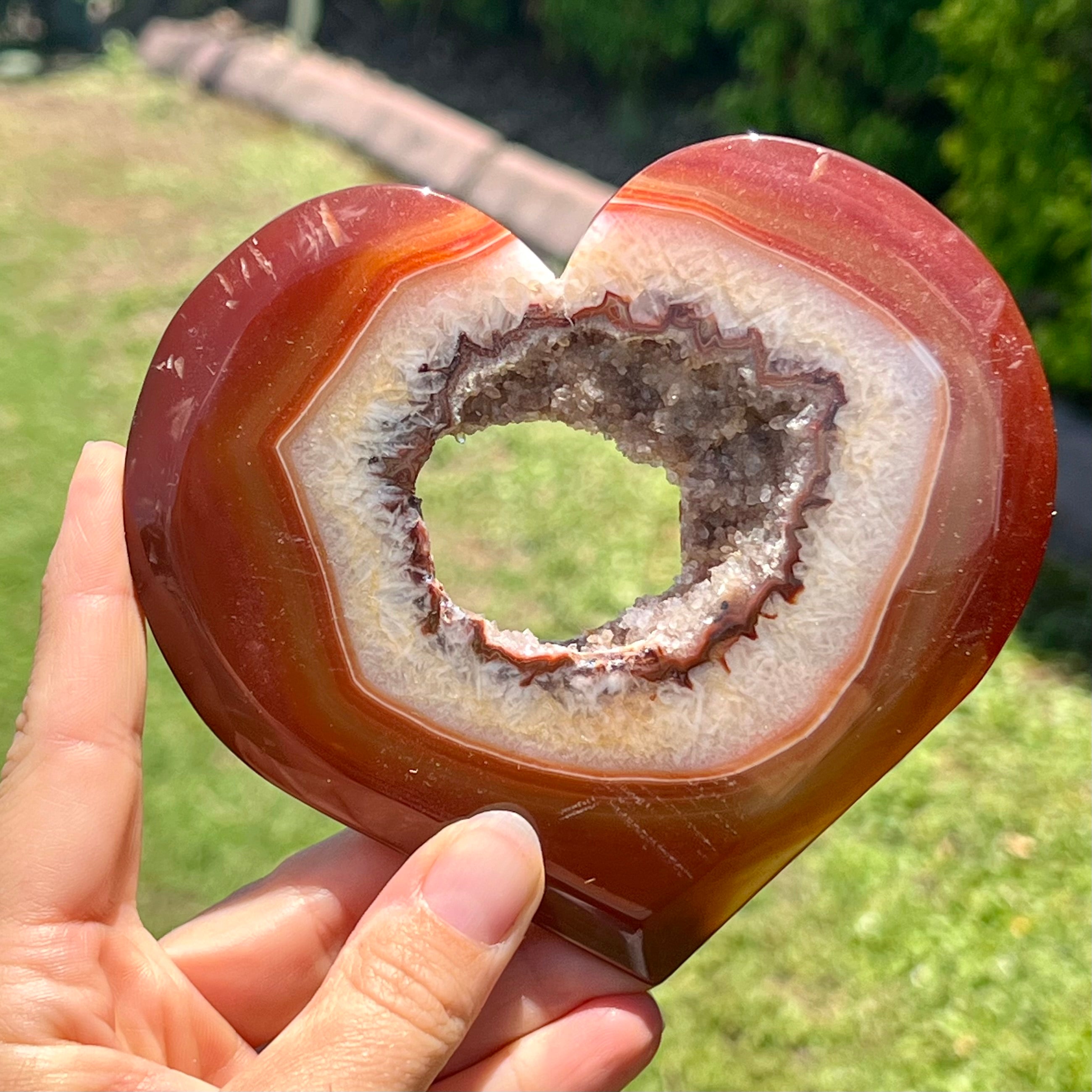 Carnelian Geode Heart