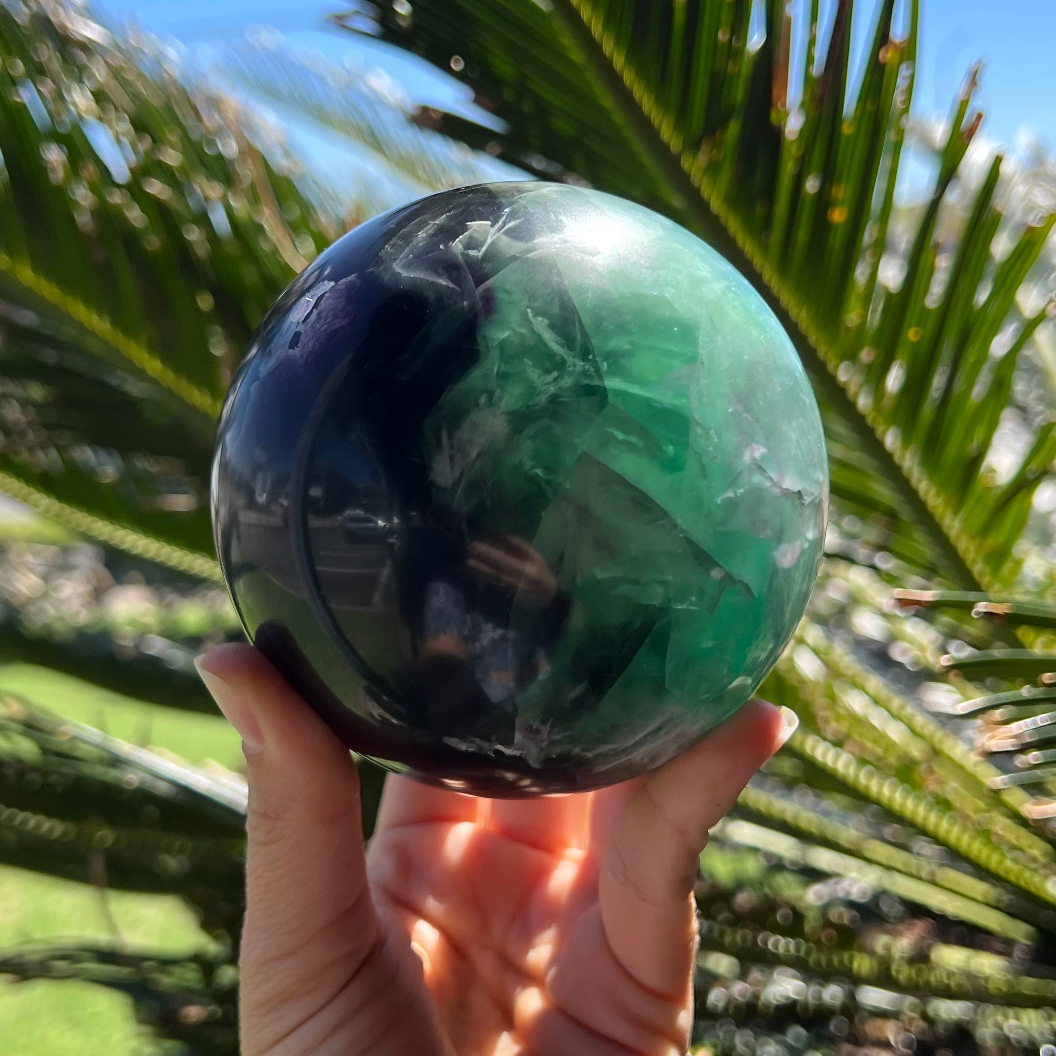 Rainbow Fluorite Sphere