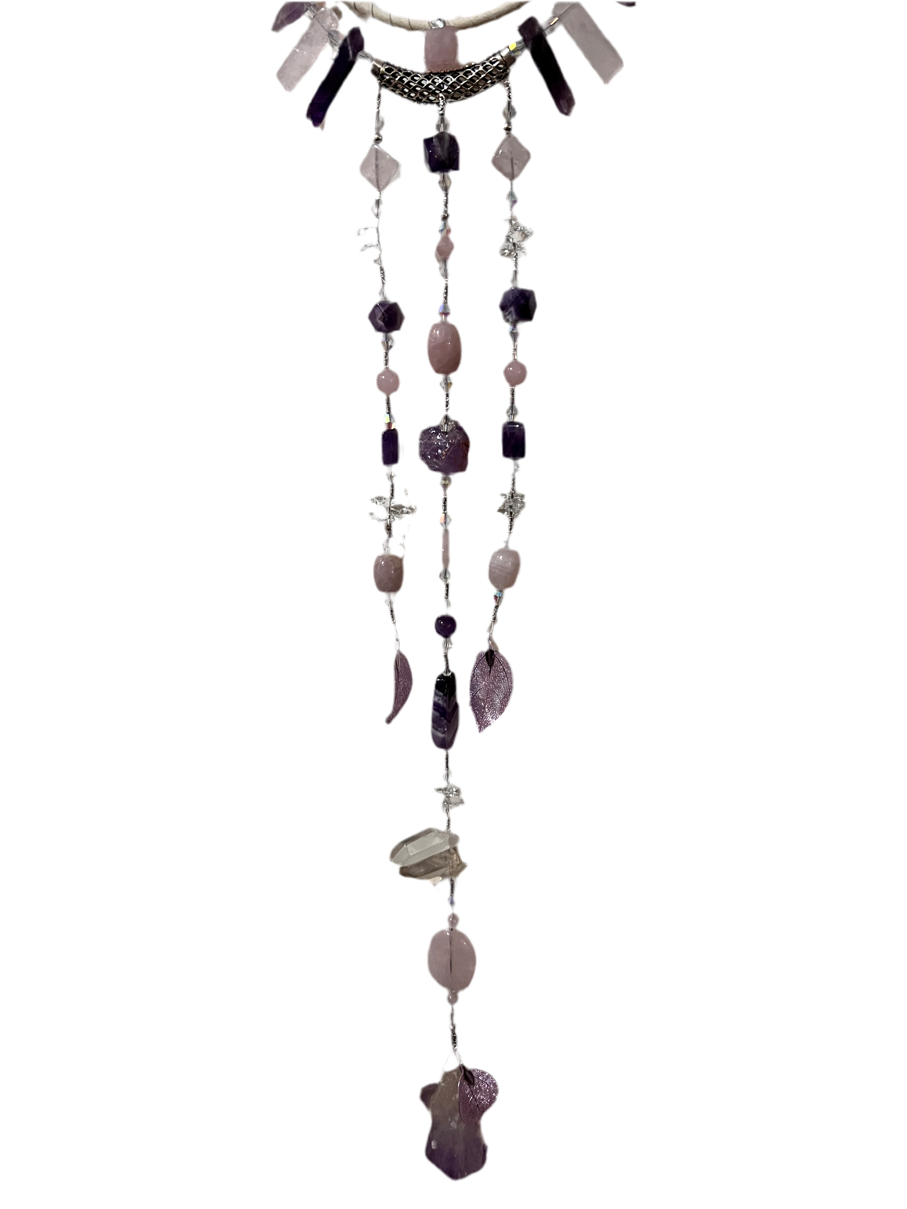 Extra Large Dream Catcher | Amethyst, Rose Quartz & Clear Quartz