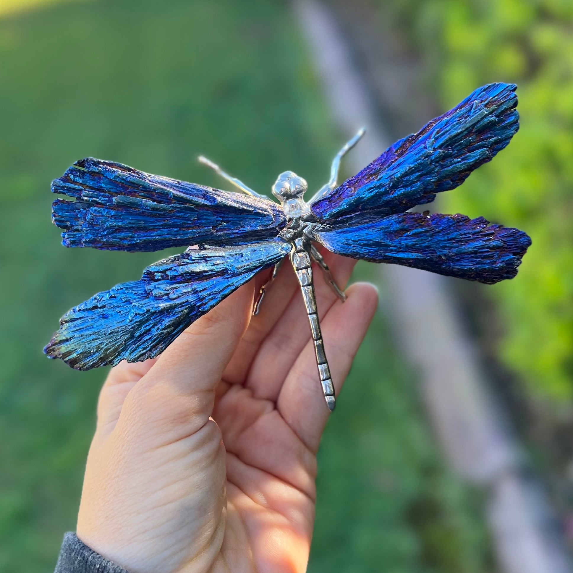 Dragon Fly ~ Blue Kyanite Electroplate