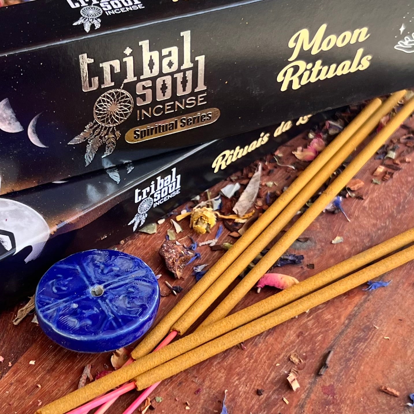 Moon Ritual Smudge Incense with Clay Holder