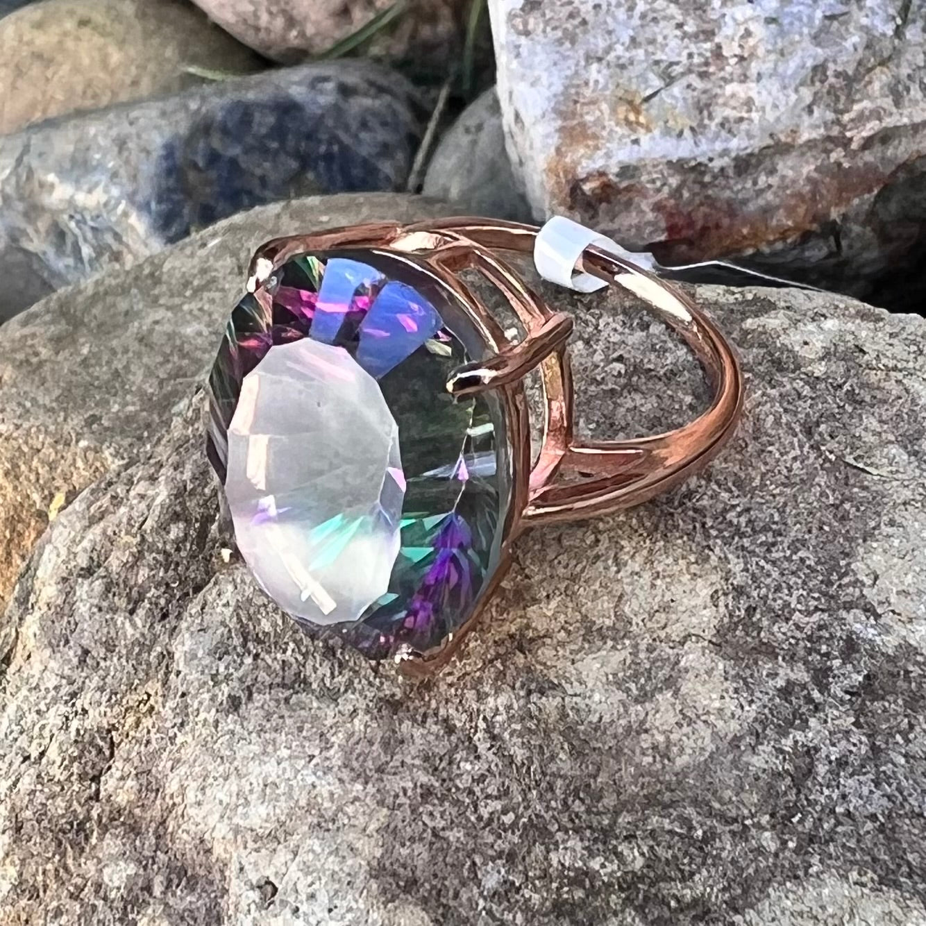 Mystic Topaz ~ Oval Cut Ring ~ size 6
