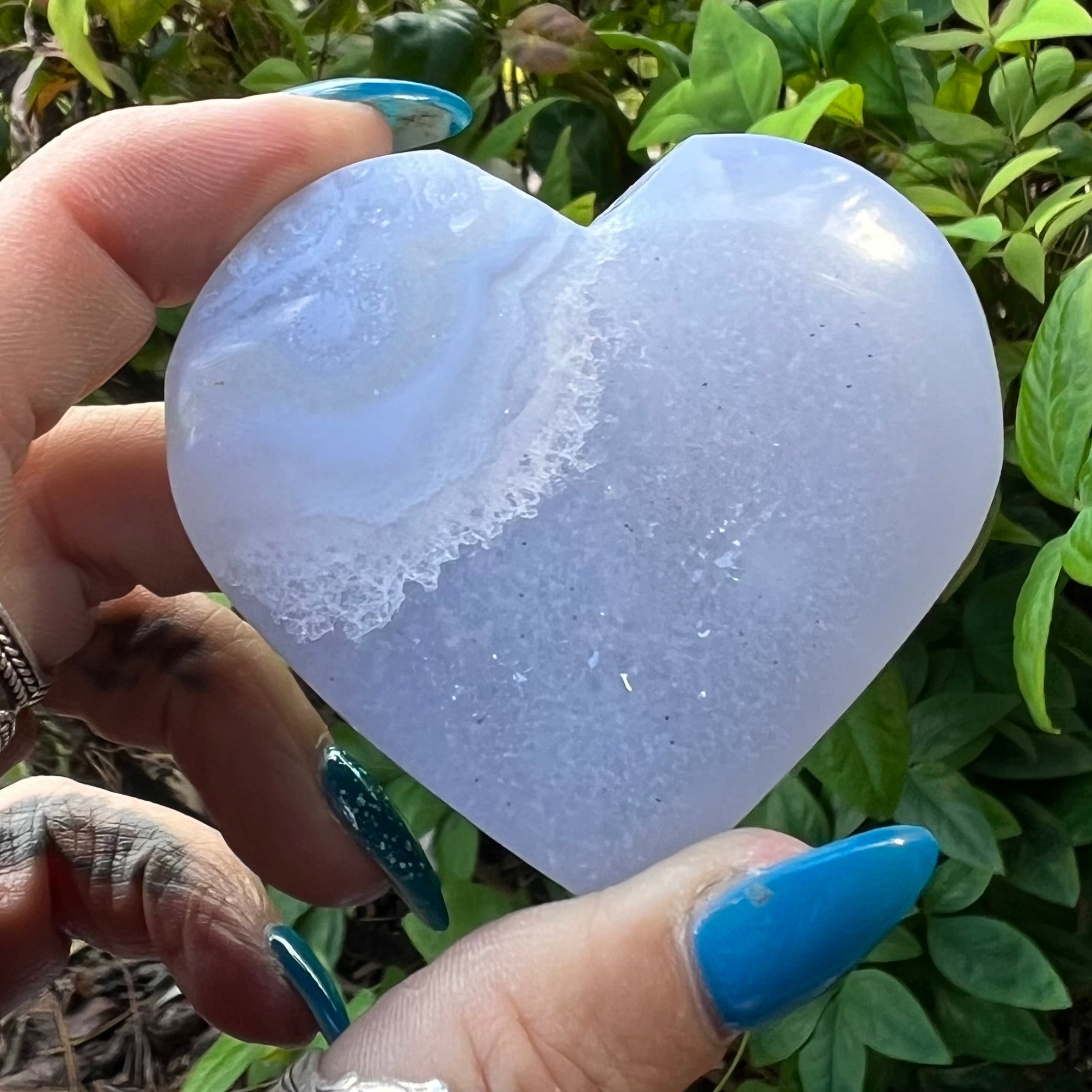 Blue Lace Agate Heart ~ Specialty Boxed Crystal