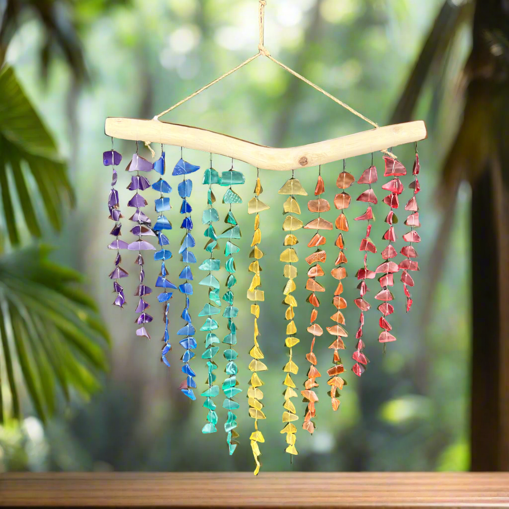 Sea Glass Wind Chime ~ Rainbow Joy