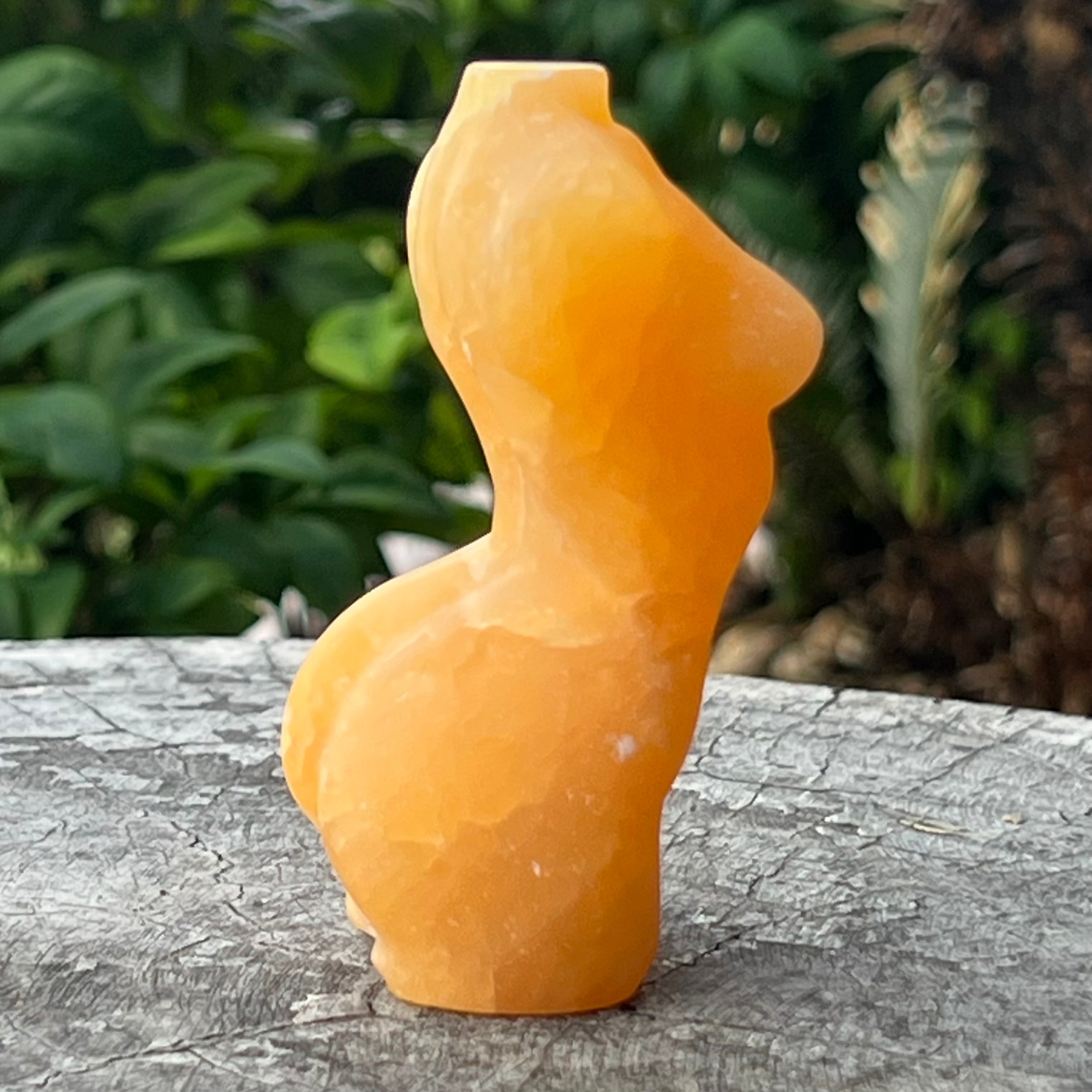 Calcite Woman Lady Body Carving