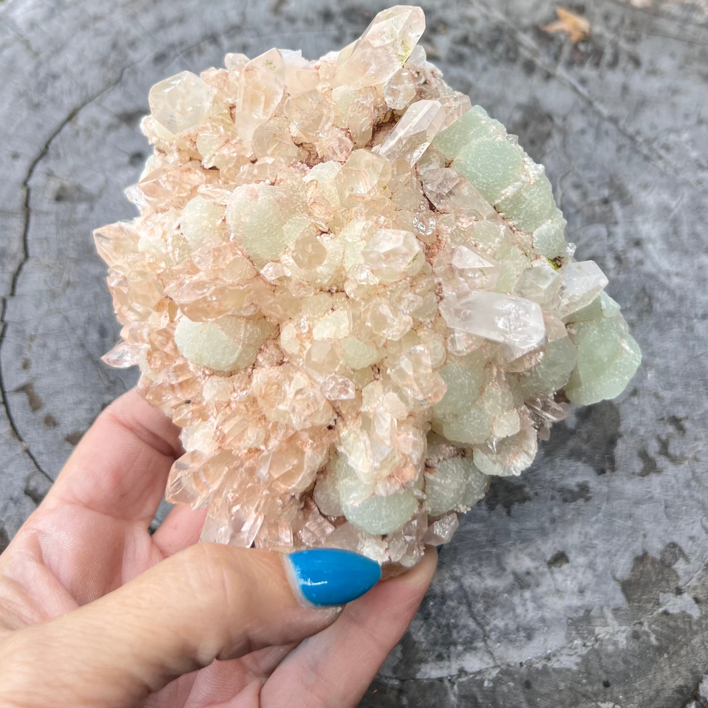 Prehnite & Garden Quartz Specimen ~ Specialty Crystal