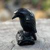 Black Obsidian Raven Carving