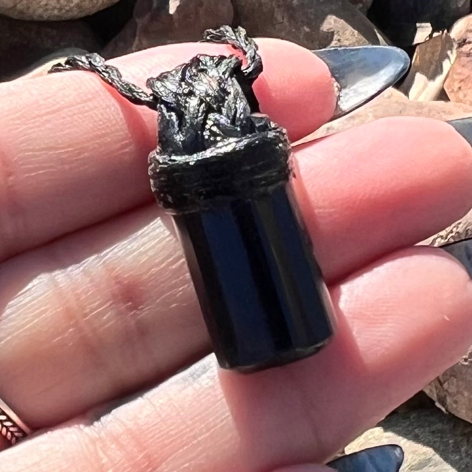 Muse Medicine ~ Black Tourmaline Rod ~ Protective Talisman