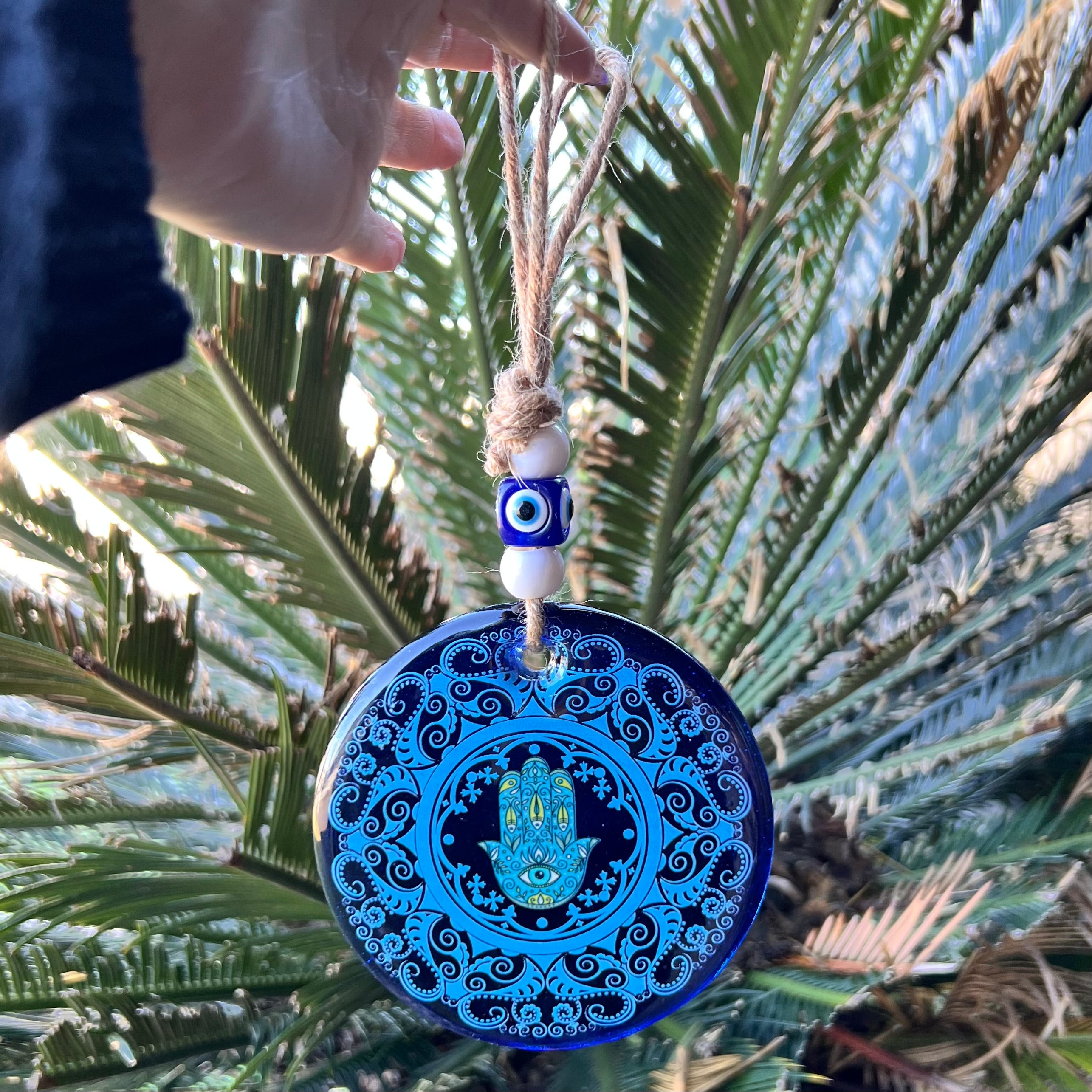 Hamsa Evil Eye Protection Talisman Hanger ~ Large