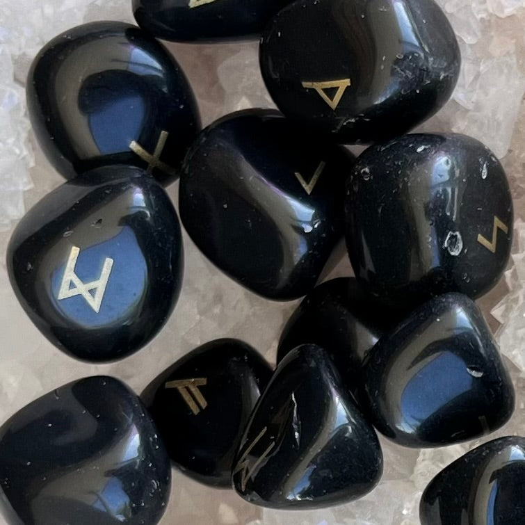 Runes ~ Black Obsidian