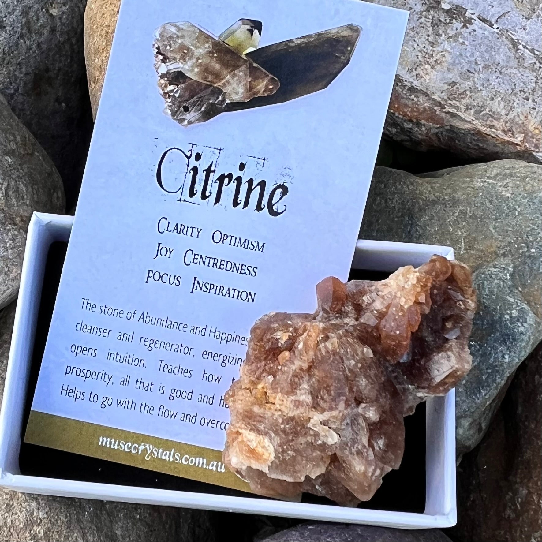 Citrine Raw ~ Specialty Boxed Crystal