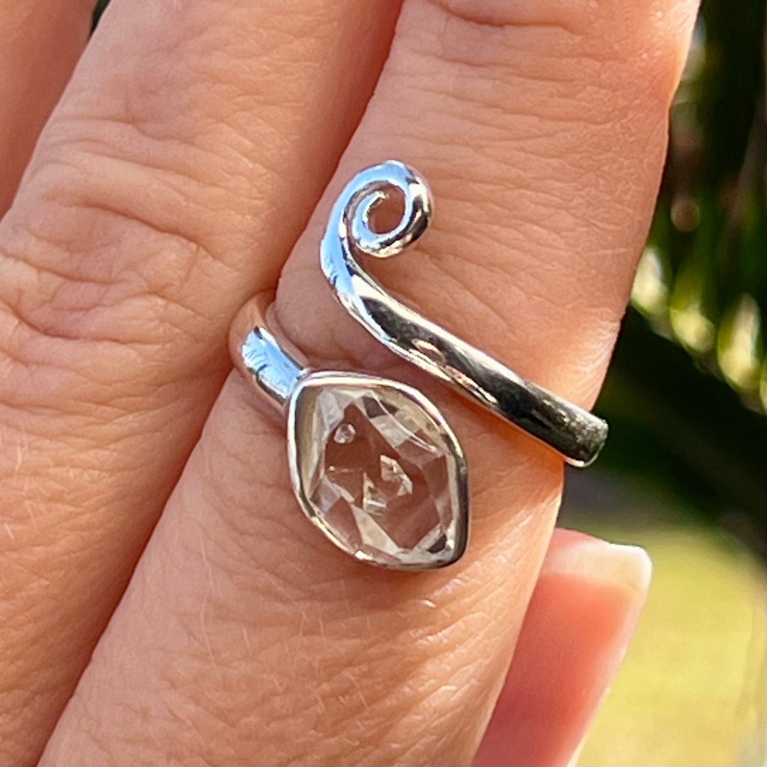 Herkimer Diamond ~ Sterling Silver Wrap around