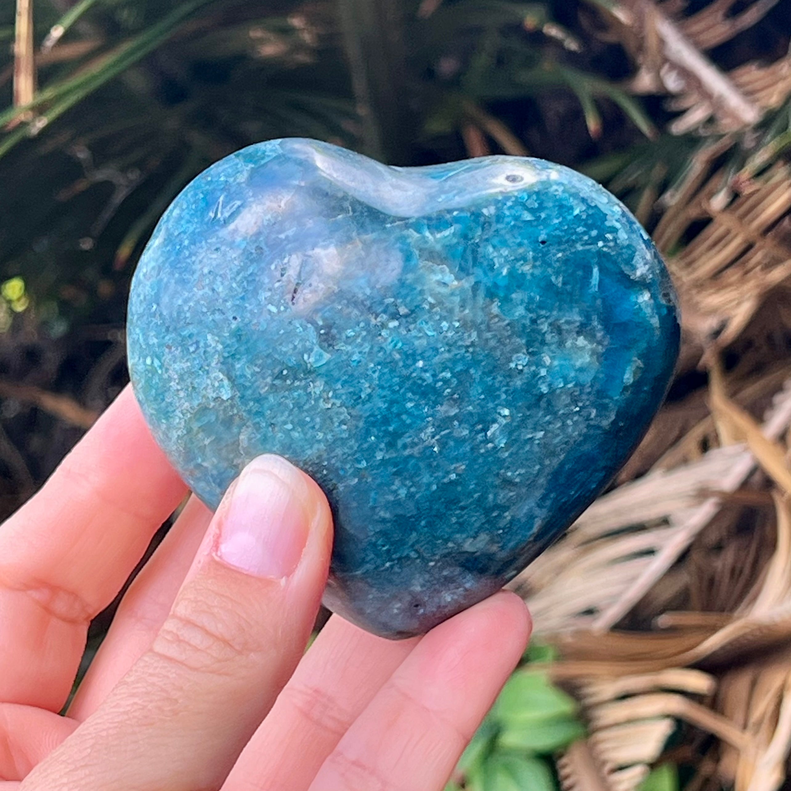 Blue Apatite Heart