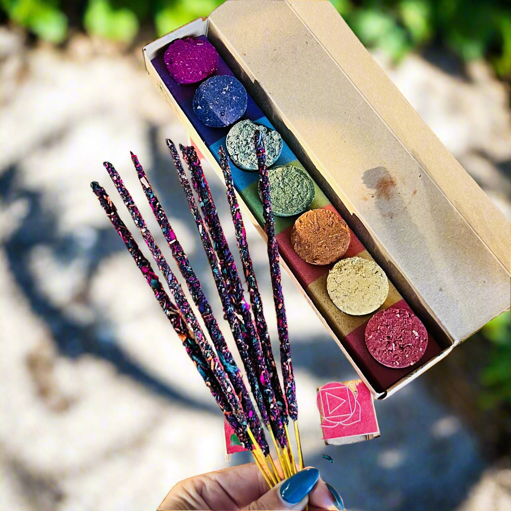 7 Chakra Smudge Disc and Incense Kit