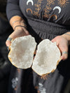 Clear Quartz Friendship Geode Pair (F)