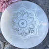 Selenite Cleansing & Charging Mandala Bowl ~ Large