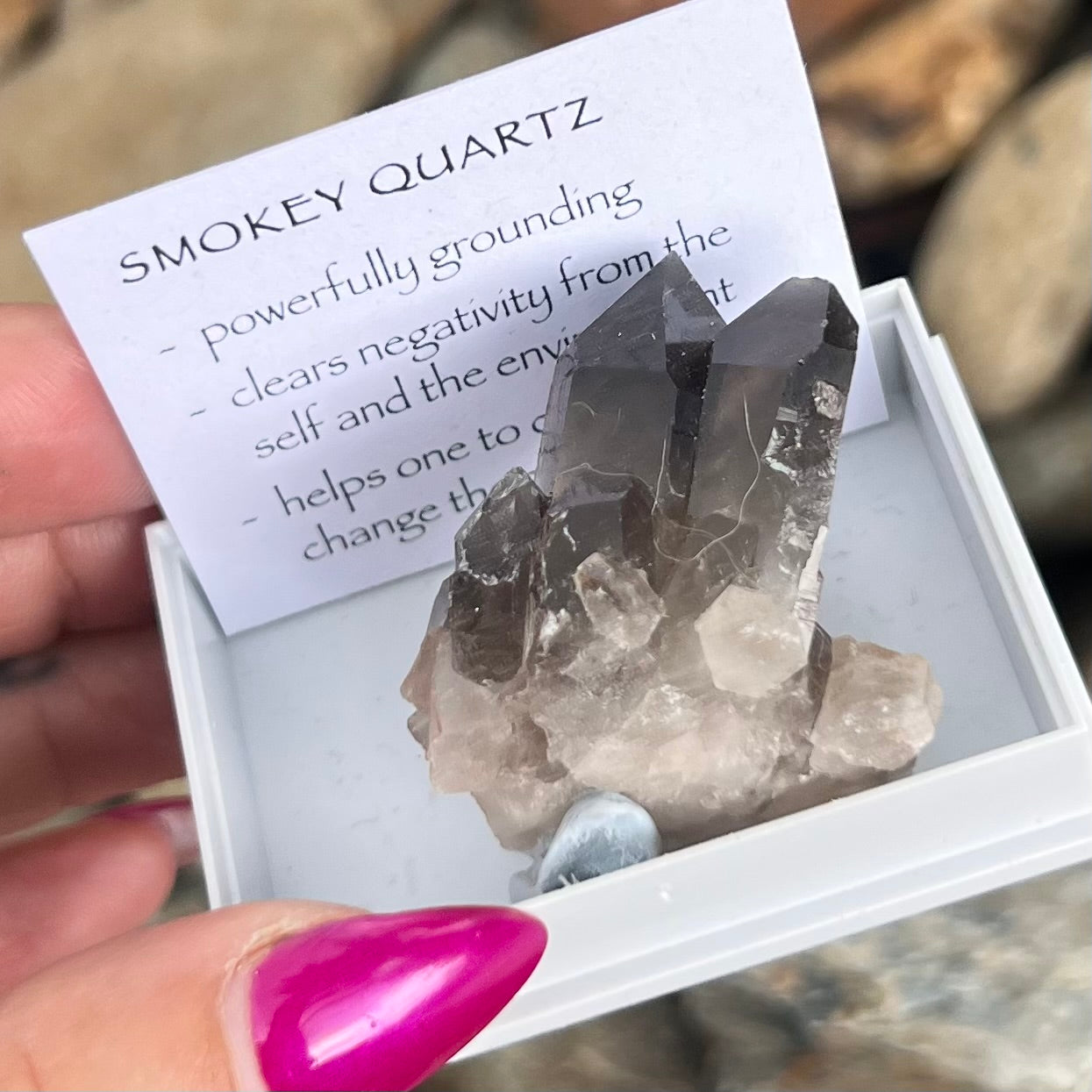 Smoky Quartz Cluster ~ Specialty Boxed Crystal