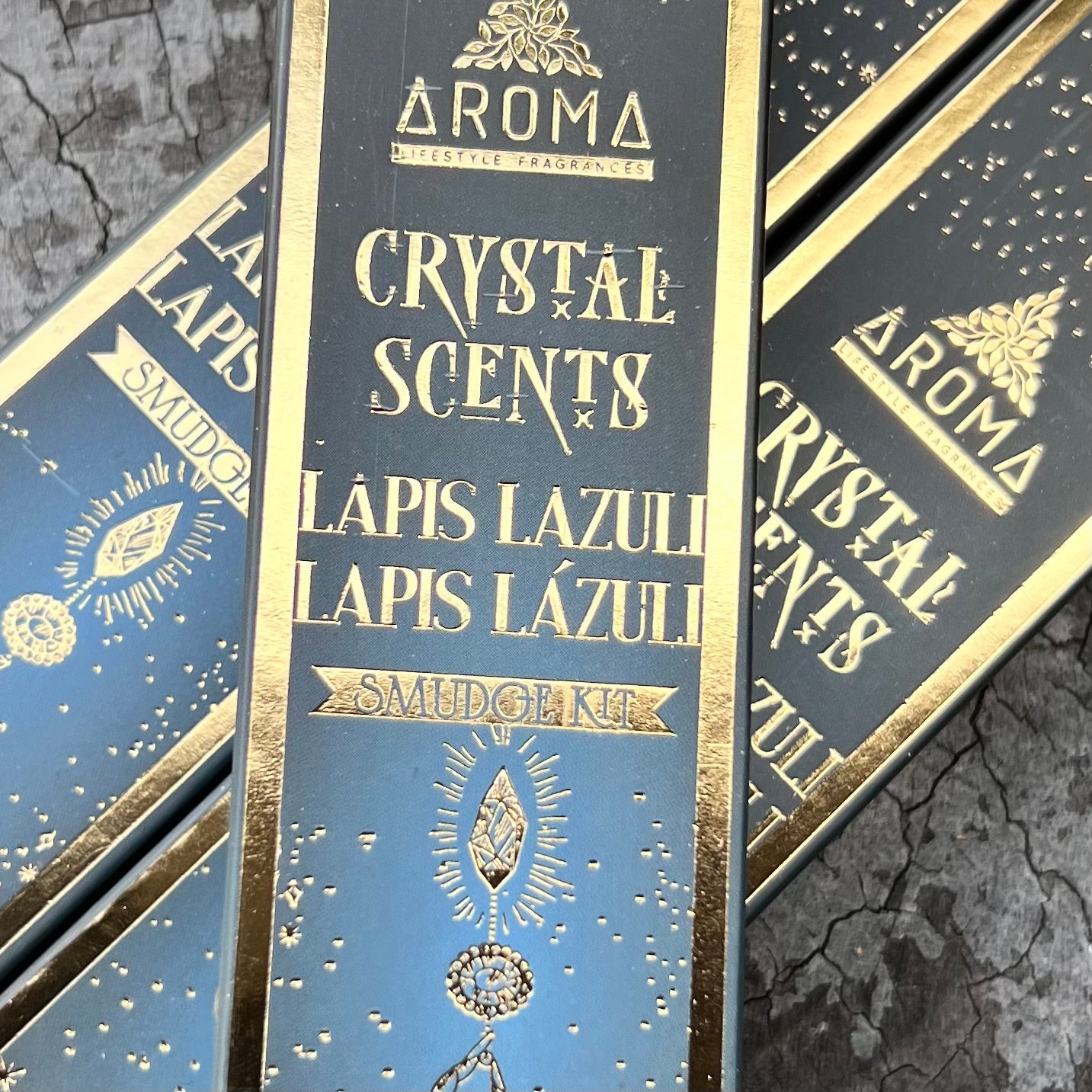 Lapis Lazuli ~ Crystal Scents Smudge Kit Incense