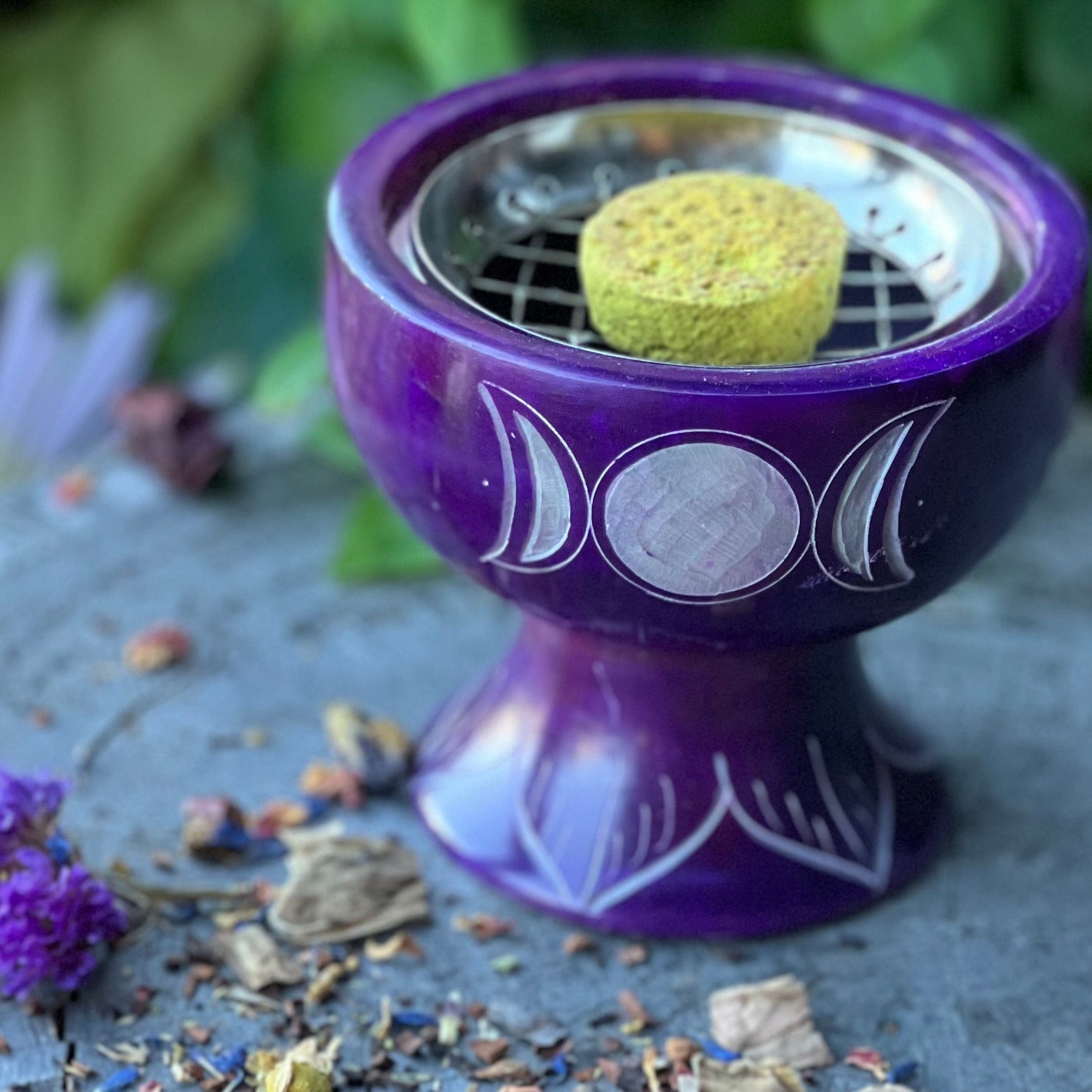 Triple Moon ~ Soapstone Burner
