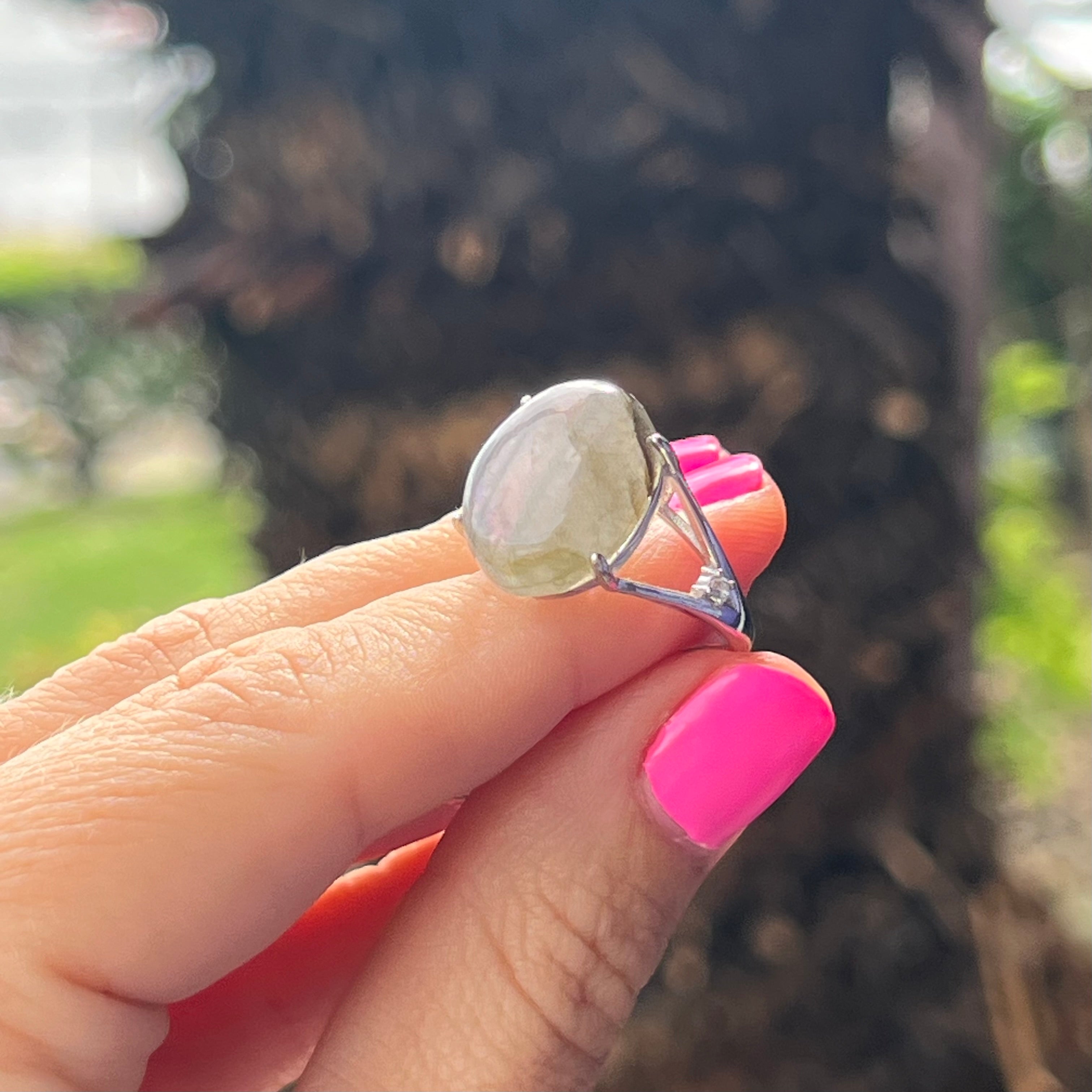 Labradorite ~  Sterling Silver Ring ~ Size 6