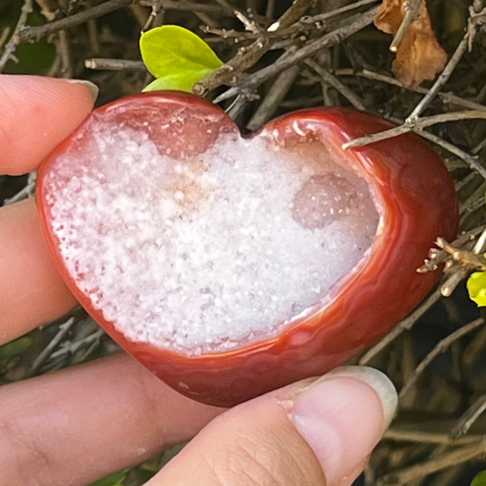 Carnelian Geode Heart ~ 3