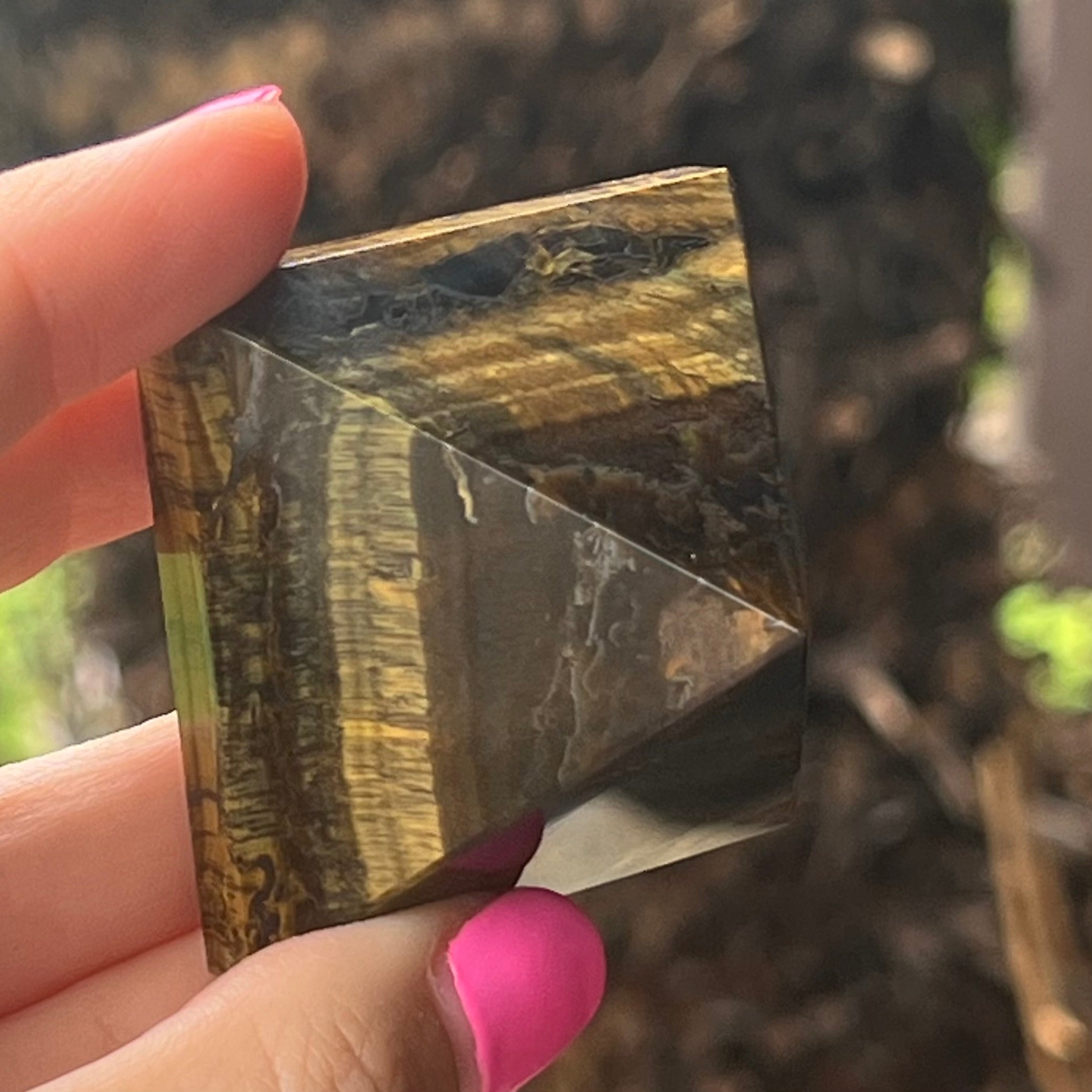 Tiger Eye Pyramid