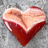 Carnelian Geode Heart ~ 8
