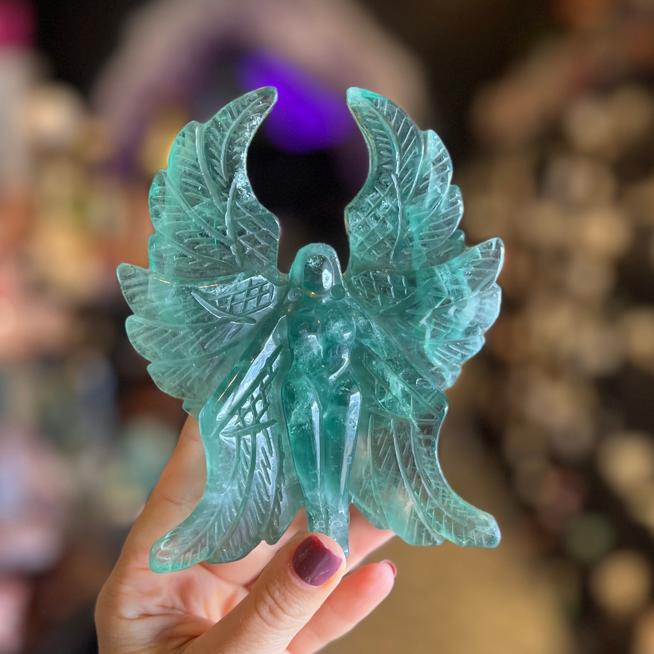 Green Fluorite Healing and Tranquility Carving