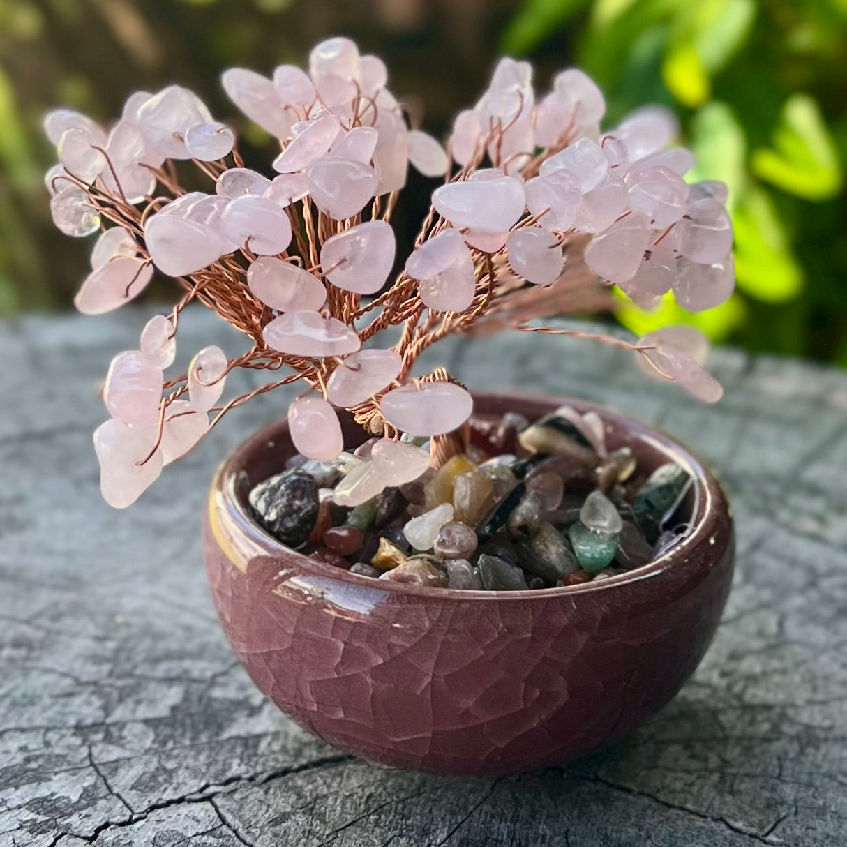 Crystal Bonsai Tree ~ Rose Quartz