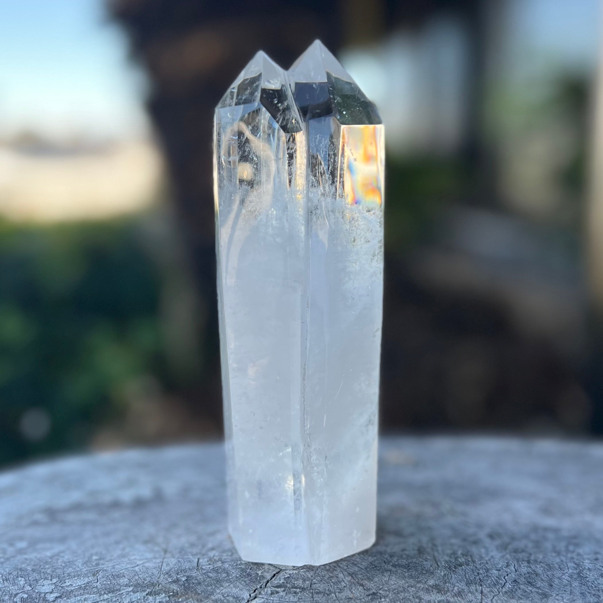 Clear Quartz Twin Flame Point