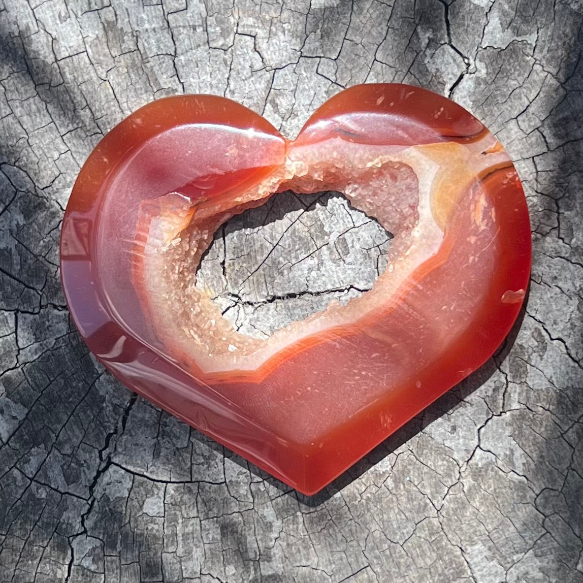 Carnelian Geode Heart