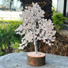 Rose Quartz Medium Crystal Tree ~ Silver