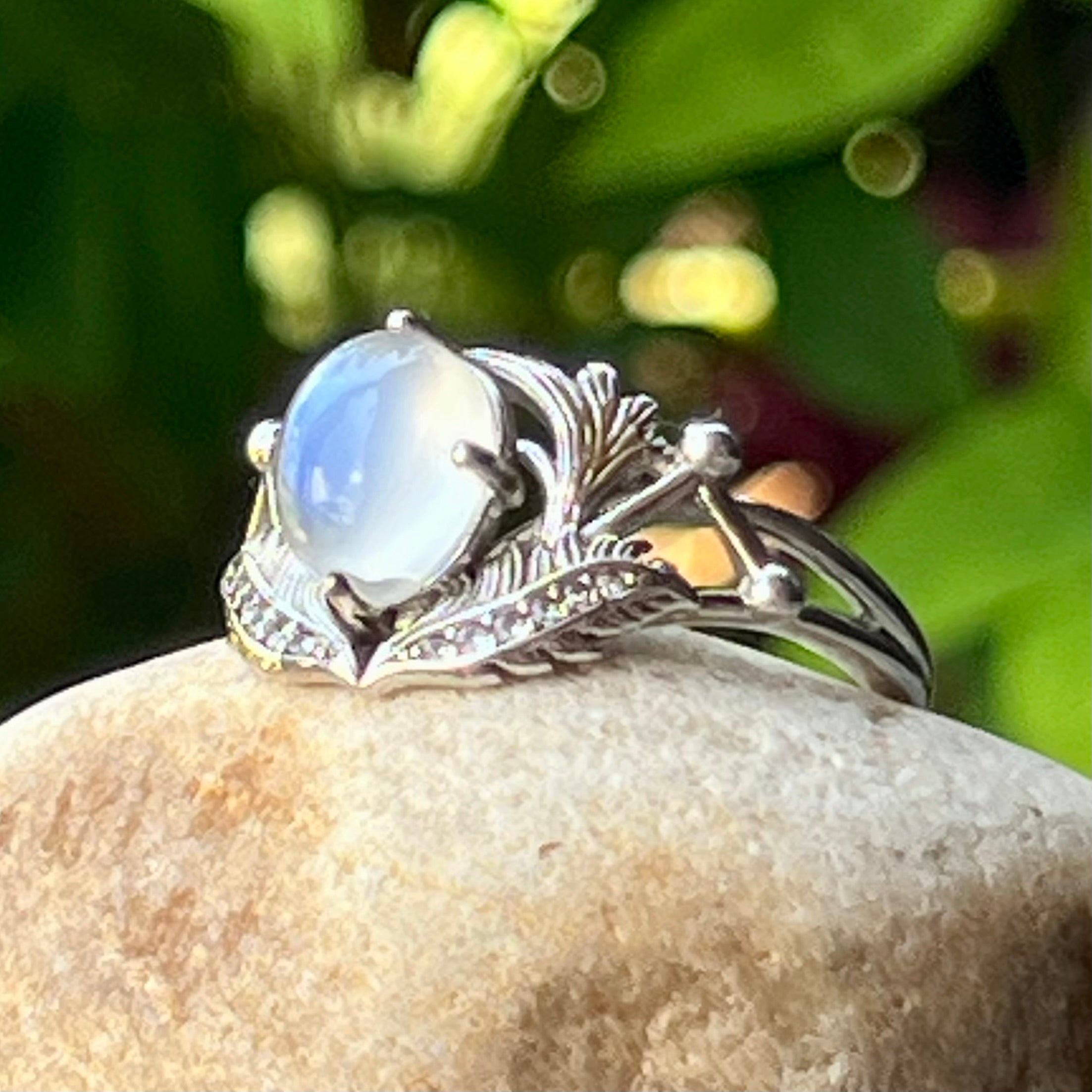 Moonstone Sterling Silver - size 9.5