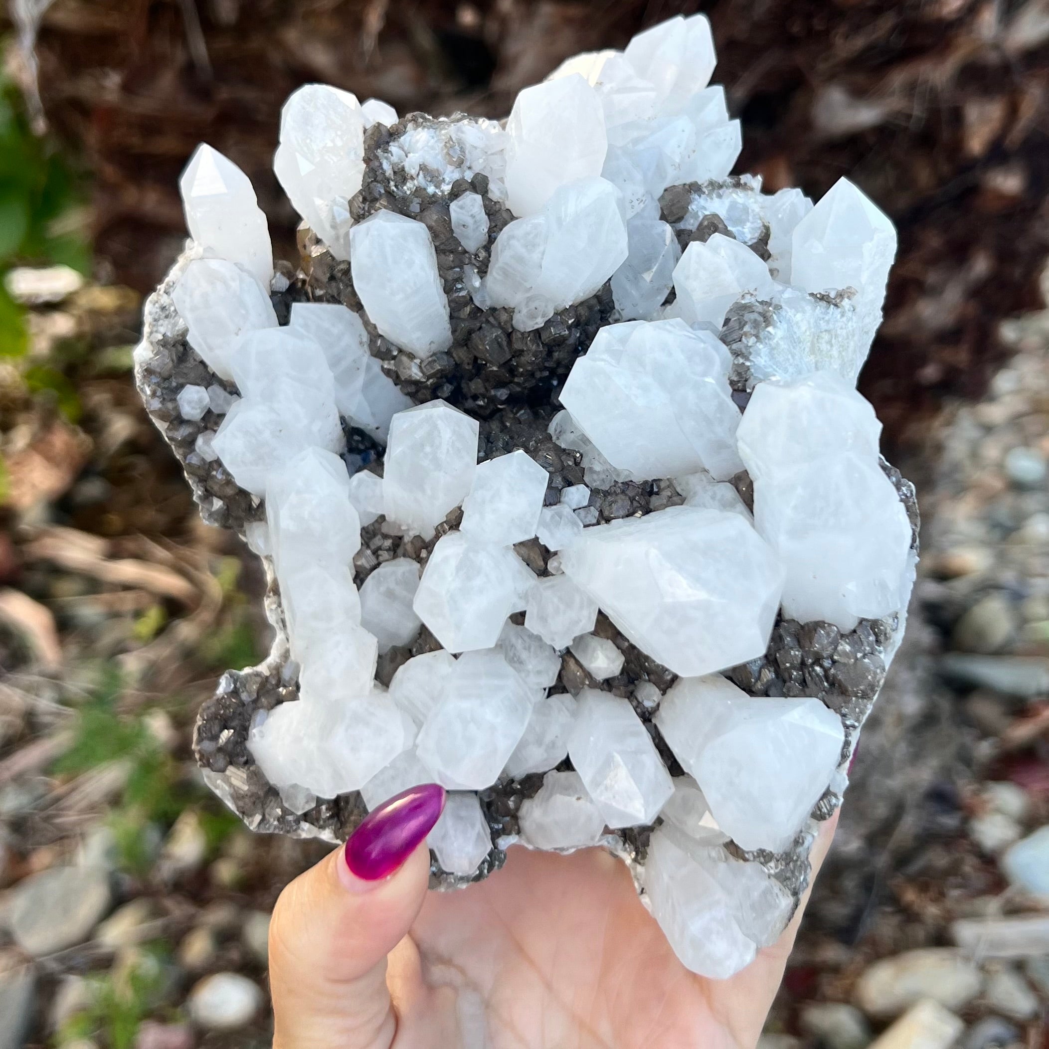 Clear & Smoky Quartz Natural Raw Cluster