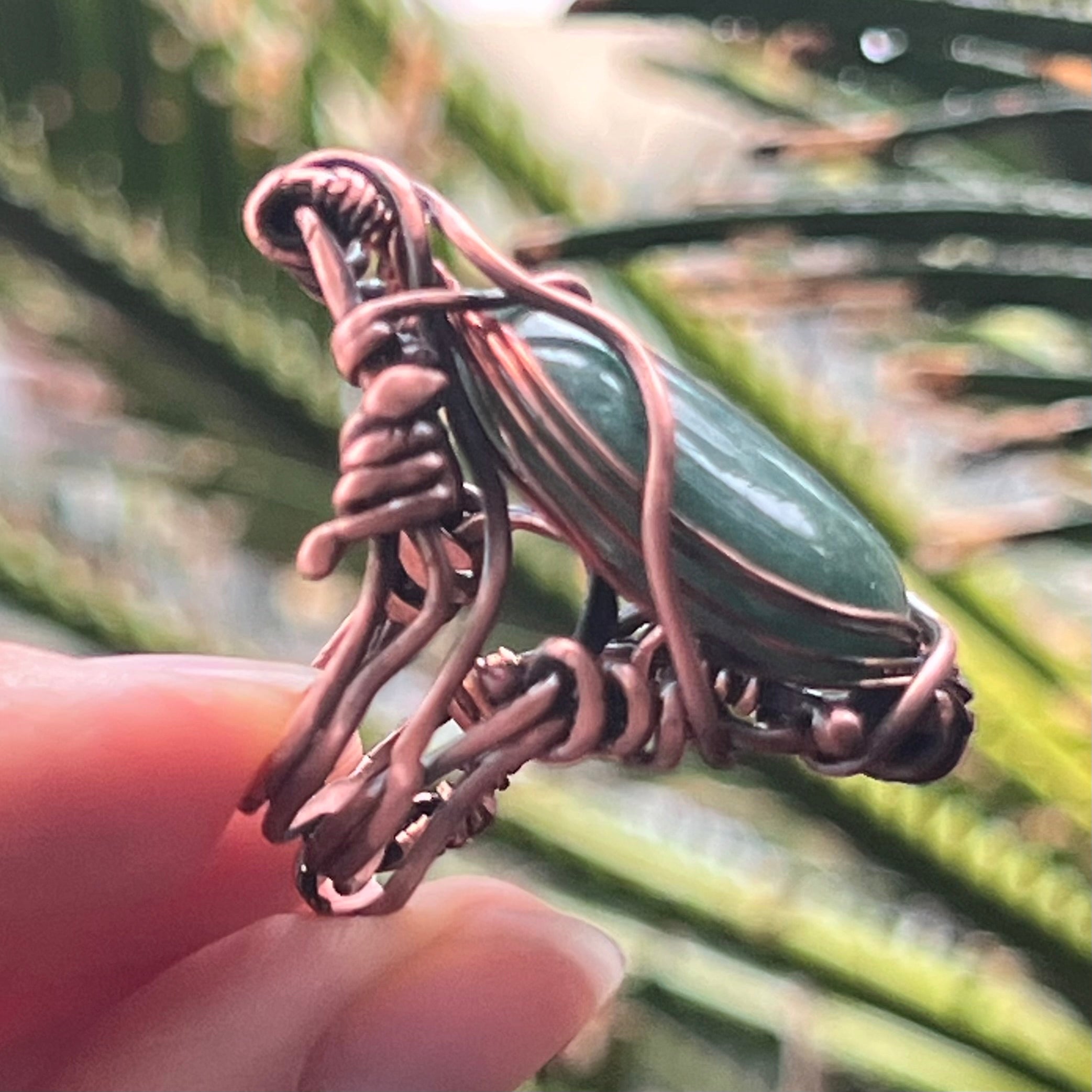 Muse Forged ~ Artesian Green Aventurine Ring ~ Size 8