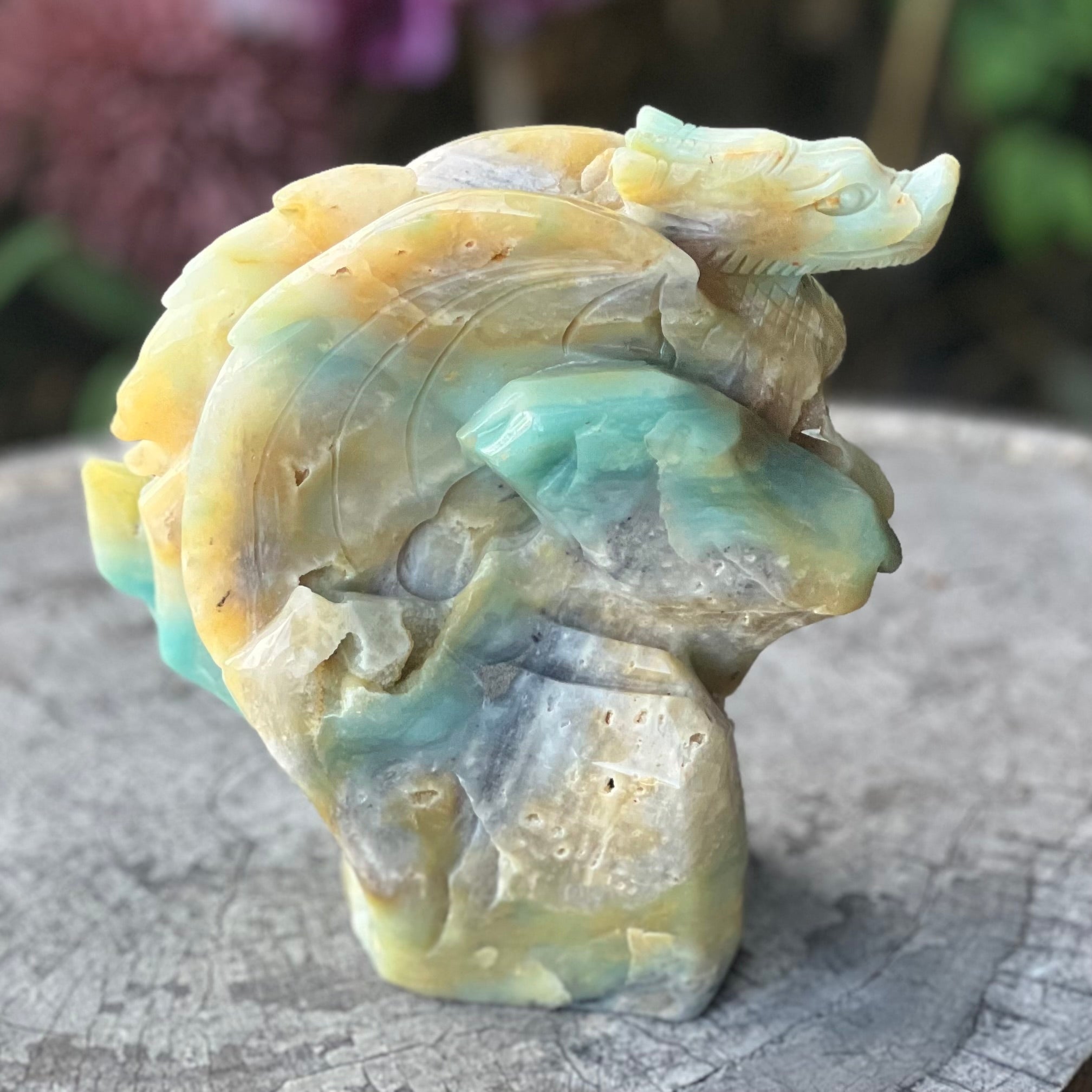 Dragon Carving ~ Caribbean Calcite