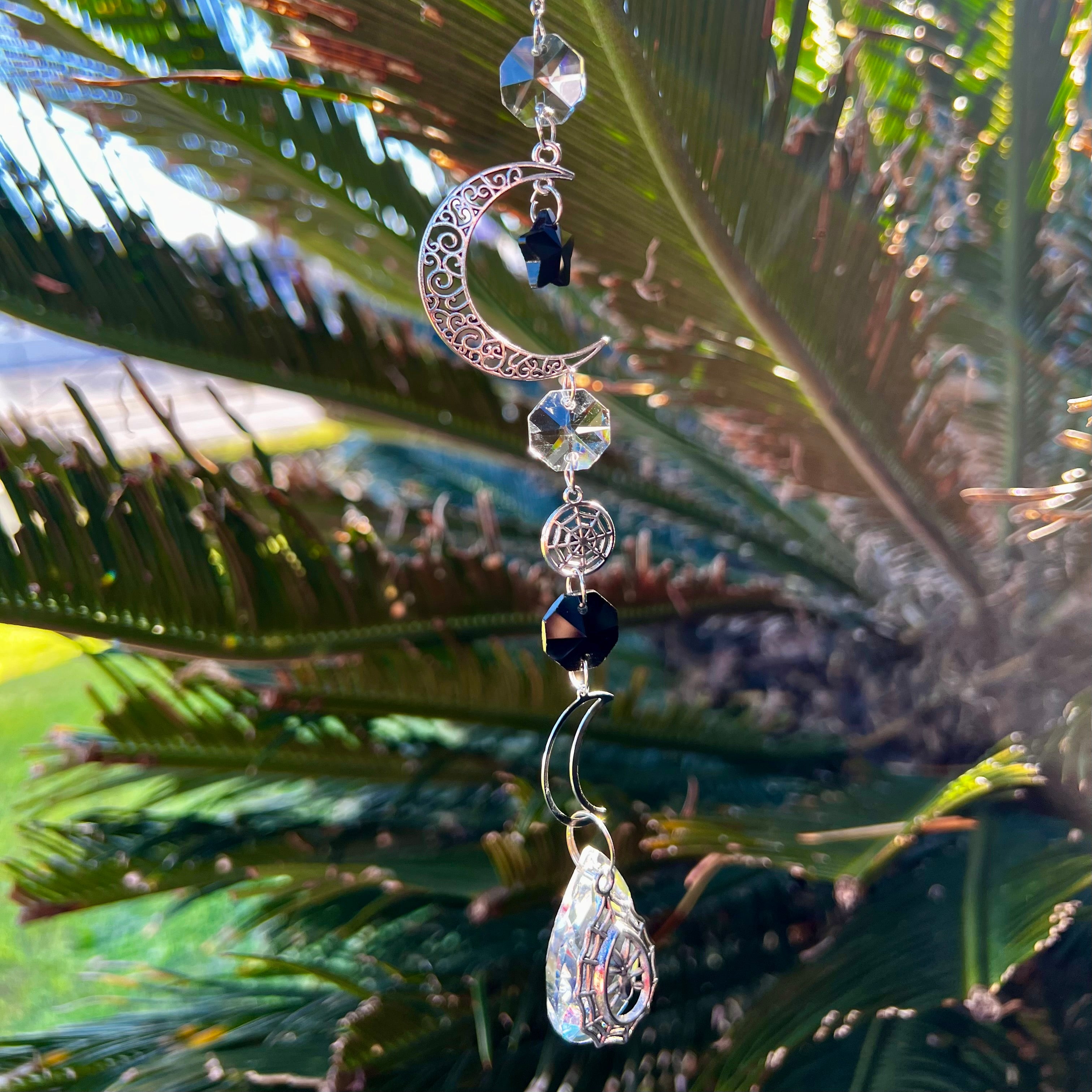 Moon and Spider Web ~ Suncatcher